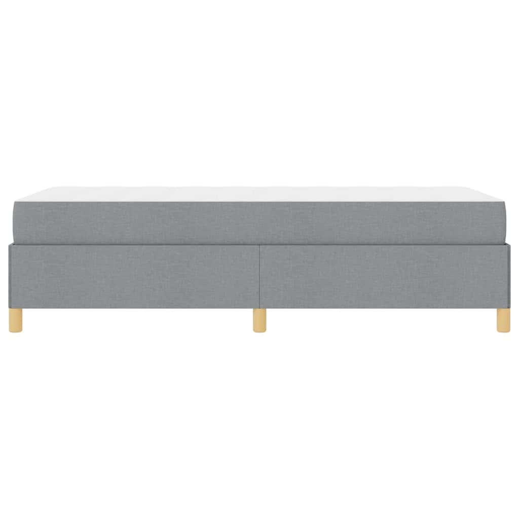 Sengestel med madras Lysegrå 90 x 190 cm Stof