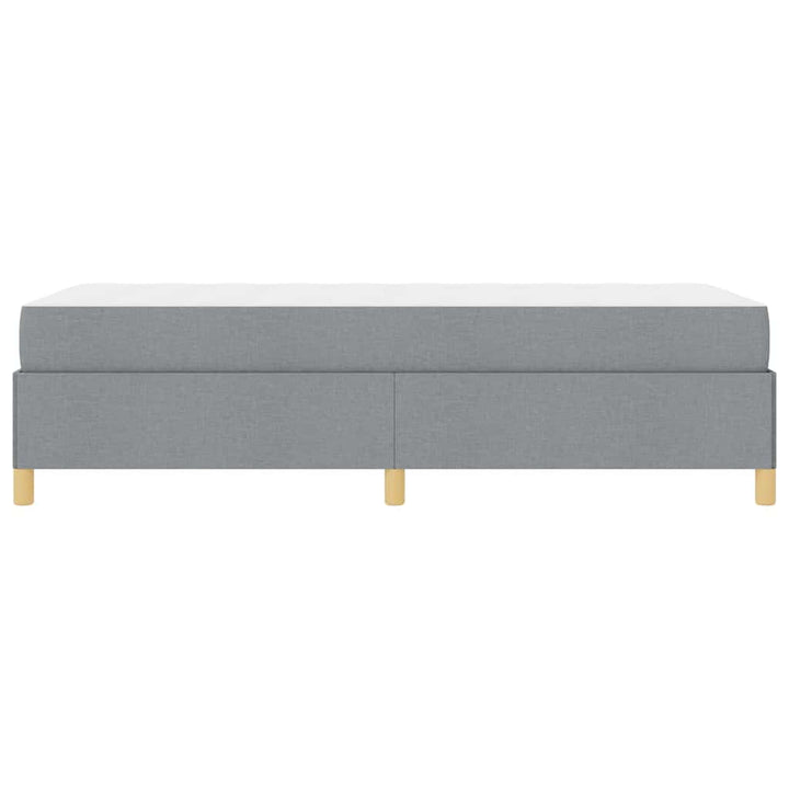 Sengestel med madras Lysegrå 90 x 190 cm Stof