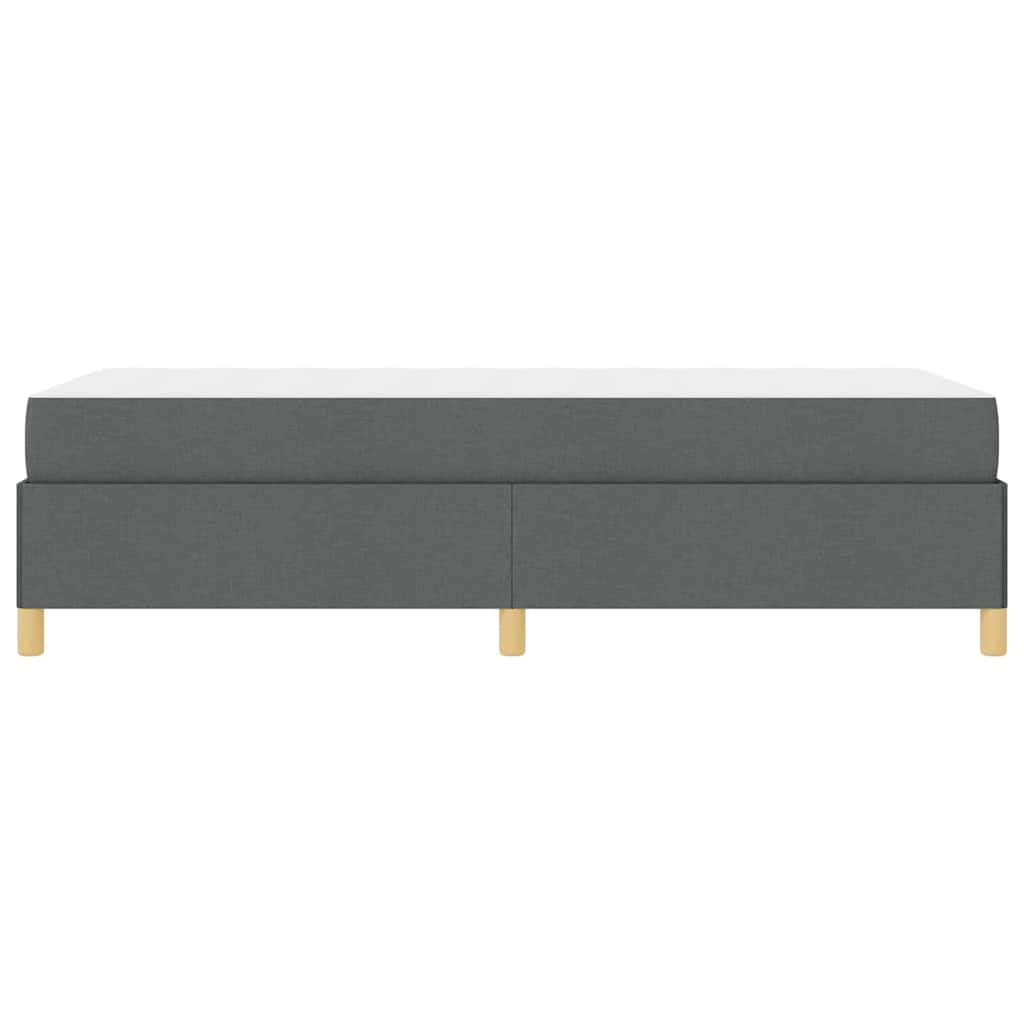 Sengestel med madras Mørkegrå 90 x 190 cm Stof