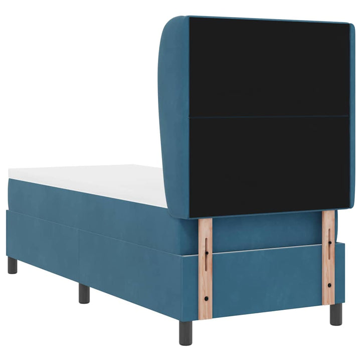 Box spring seng med madras Mørk blå 200 x 80 cm Fløjl