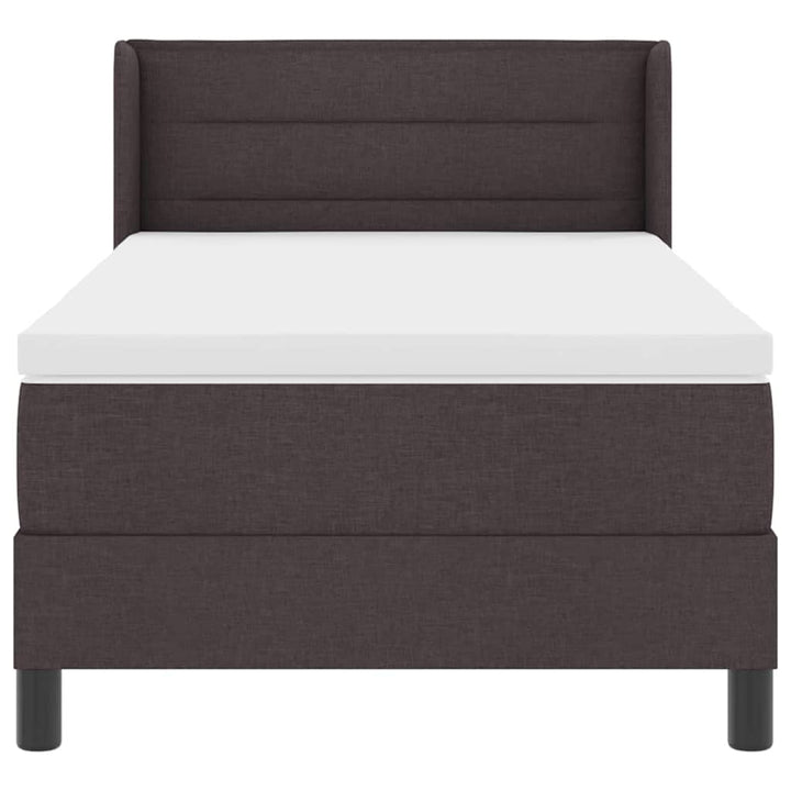 Box spring seng med hovedgærde Mørk Brun 200 x 80 cm Stof