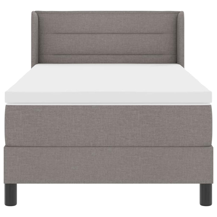 Box spring seng med hovedgærde Gråbrun 200 x 80 cm Stof
