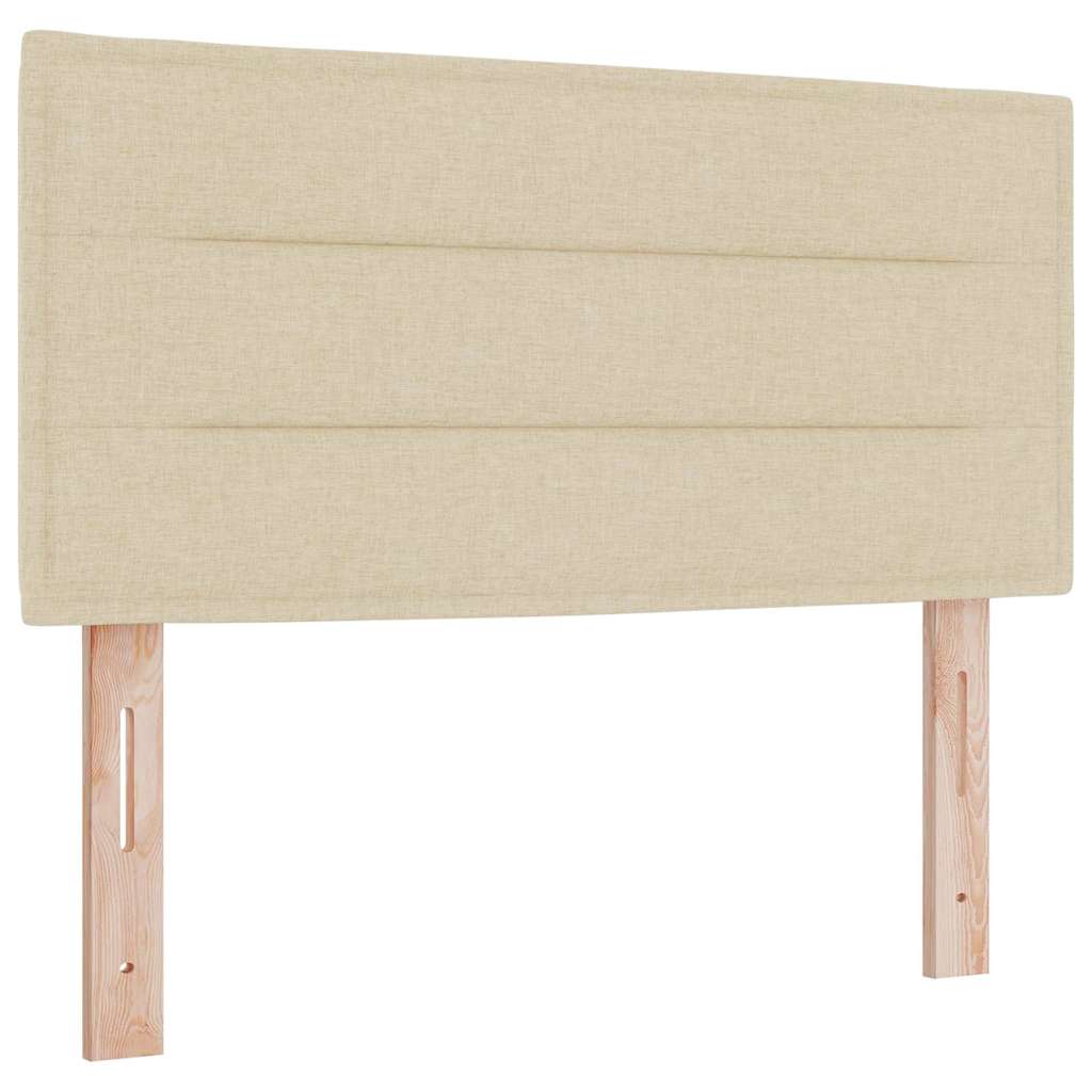 Box spring seng med hovedgærde Creme 200 x 80 cm Stof