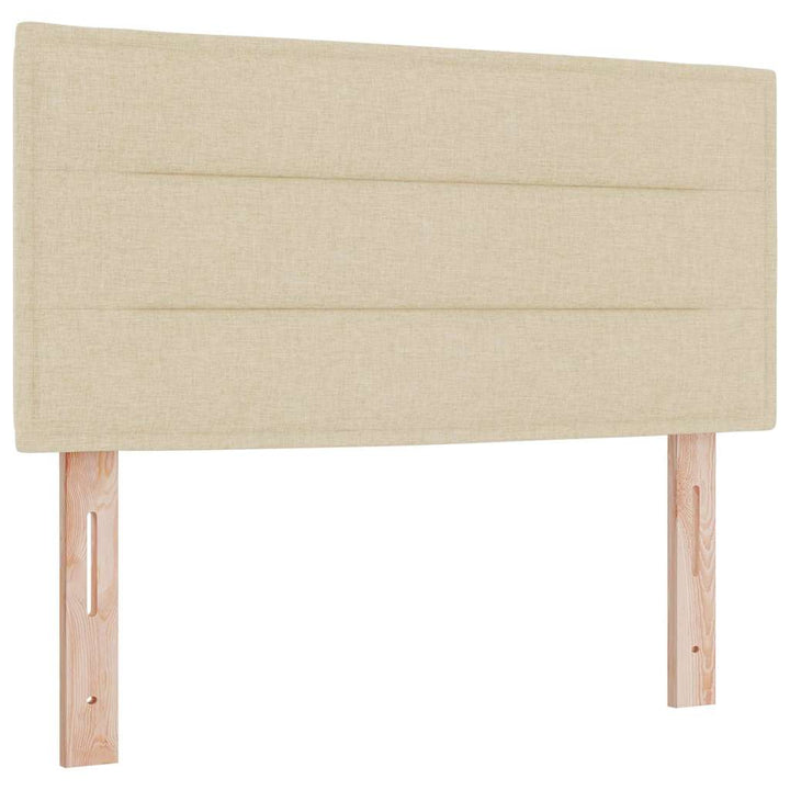 Box spring seng med hovedgærde Creme 200 x 80 cm Stof