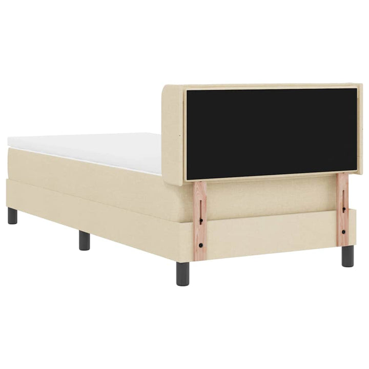 Box spring seng med hovedgærde Creme 200 x 80 cm Stof