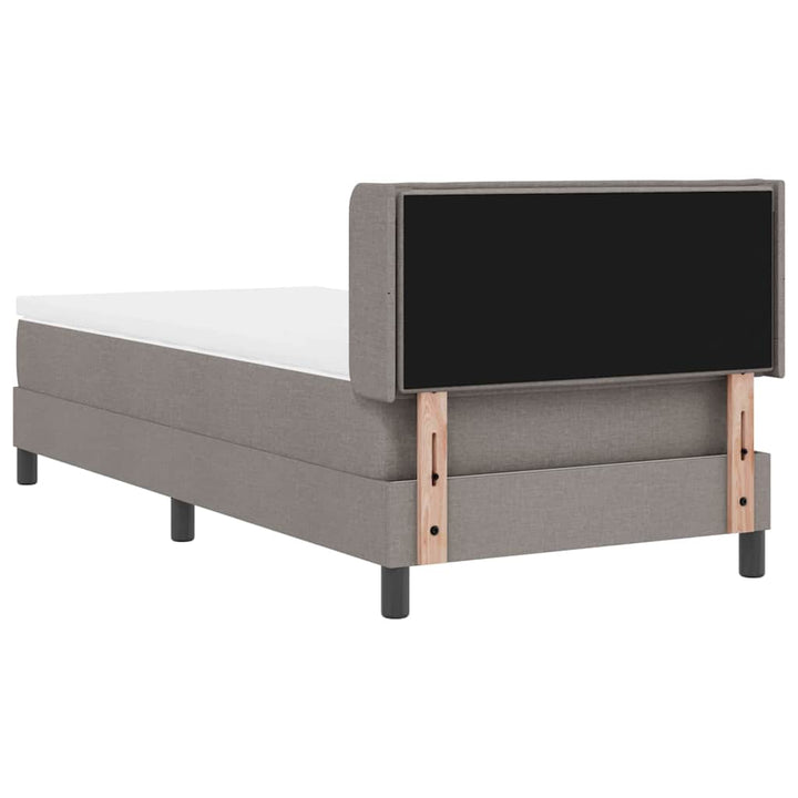 Box spring seng med hovedgærde Gråbrun 190 x 90 cm Stof
