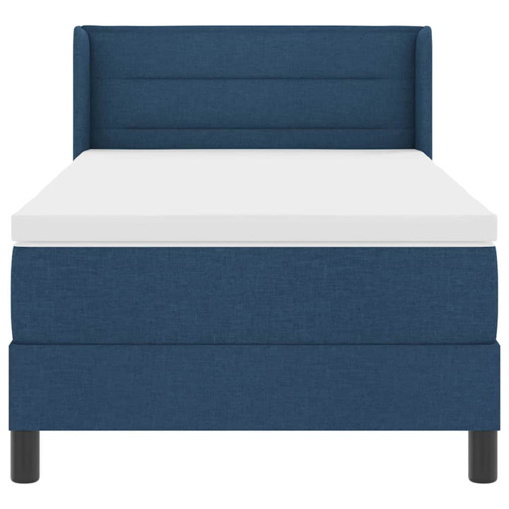 Box spring seng med hovedgærde Blå 190 x 90 cm Stof