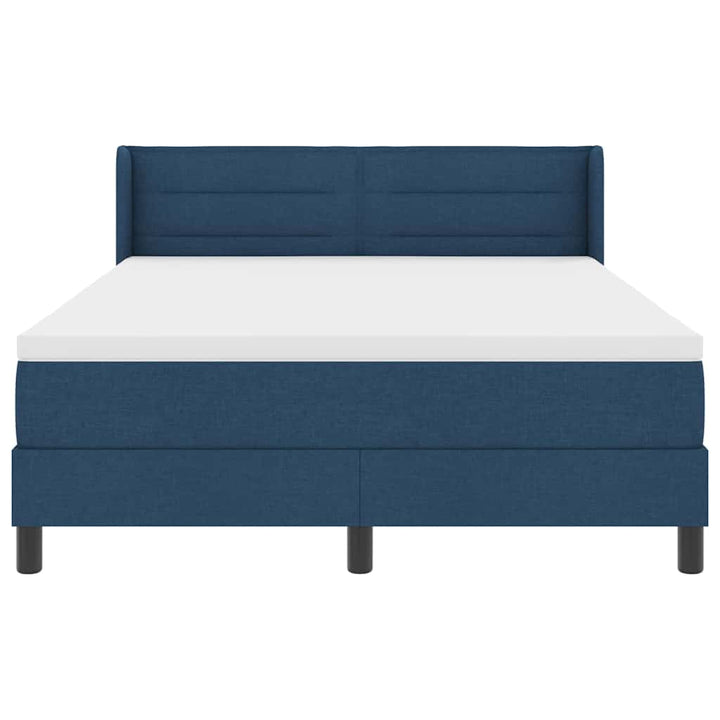 Box spring seng med hovedgærde Blå 190 x 140 cm Stof