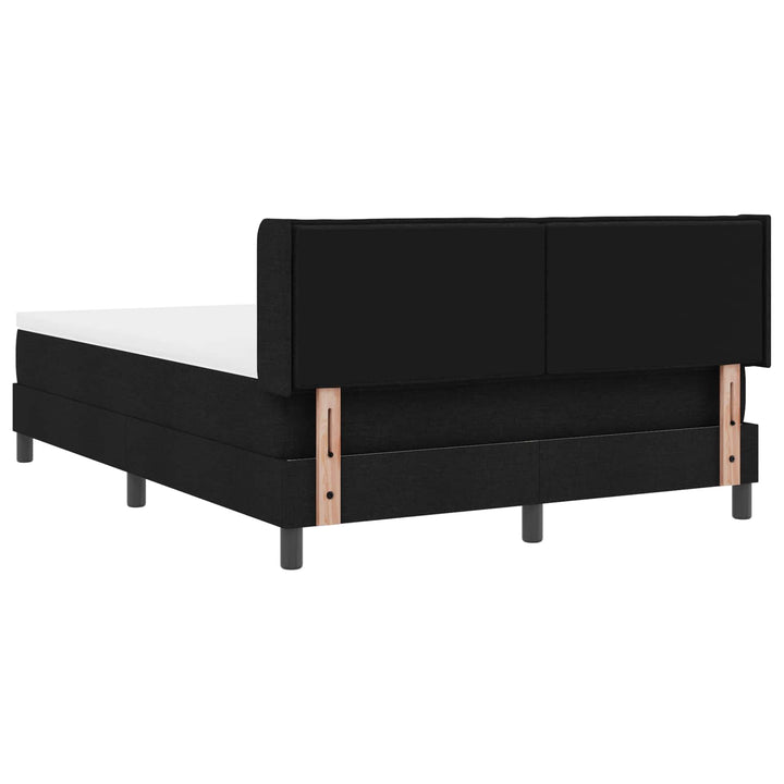 Box spring seng med hovedgærde Sort 200 x 140 cm Stof
