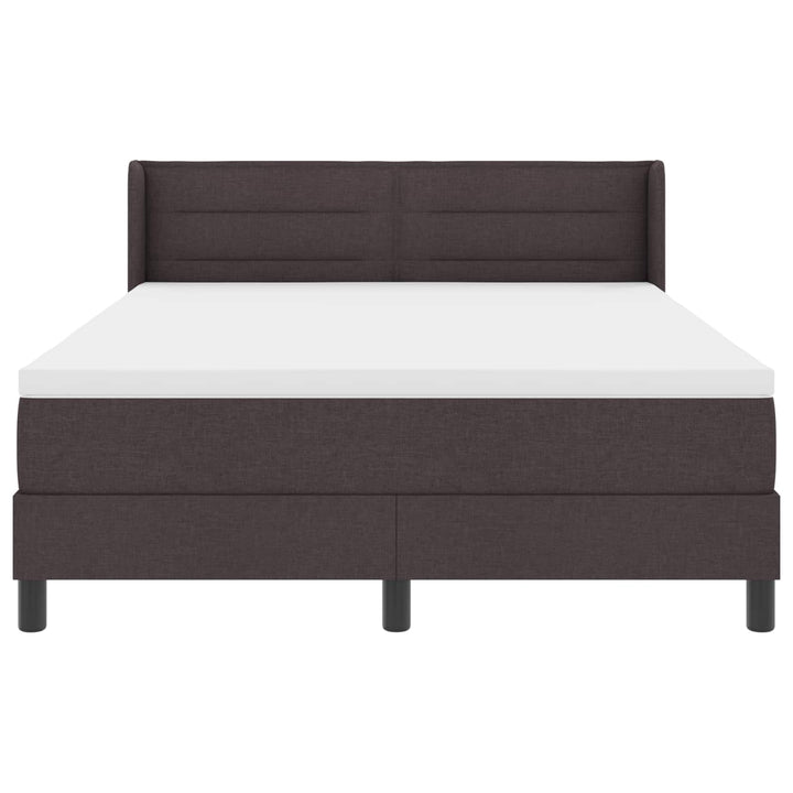 Box spring seng med hovedgærde Mørk Brun 200 x 140 cm Stof