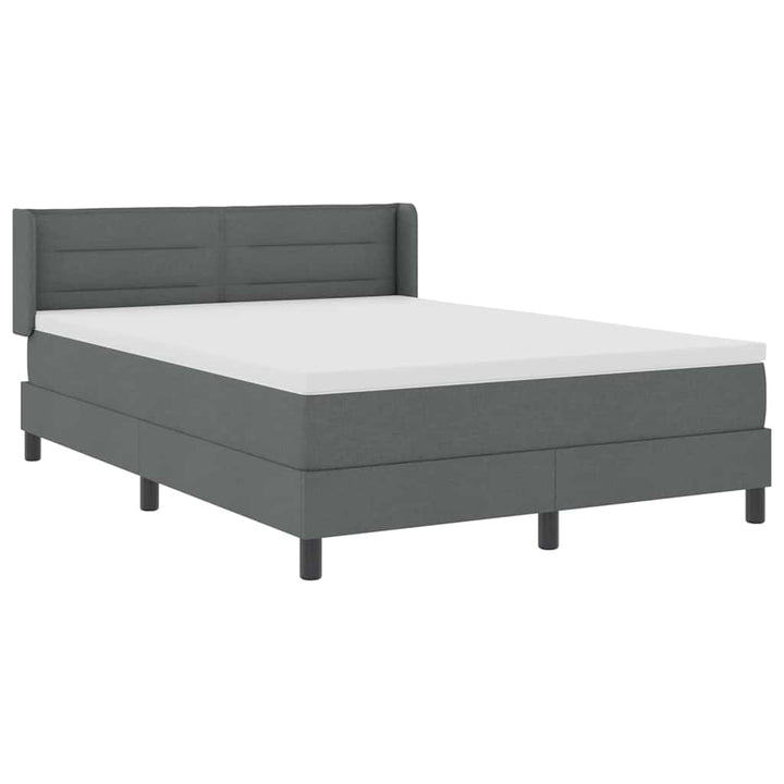 Box spring seng med hovedgærde Mørkegrå 200 x 160 cm Stof