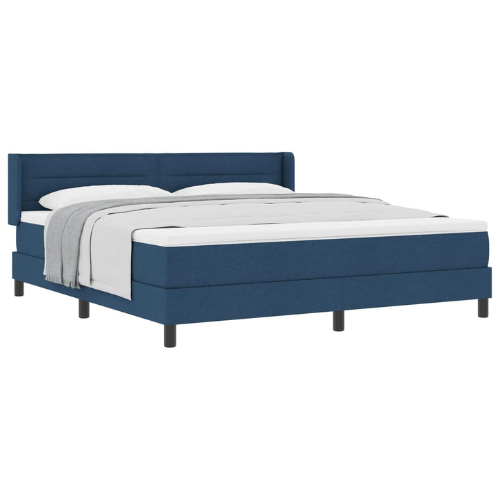 Box spring seng med hovedgærde Blå 200 x 180 cm Stof