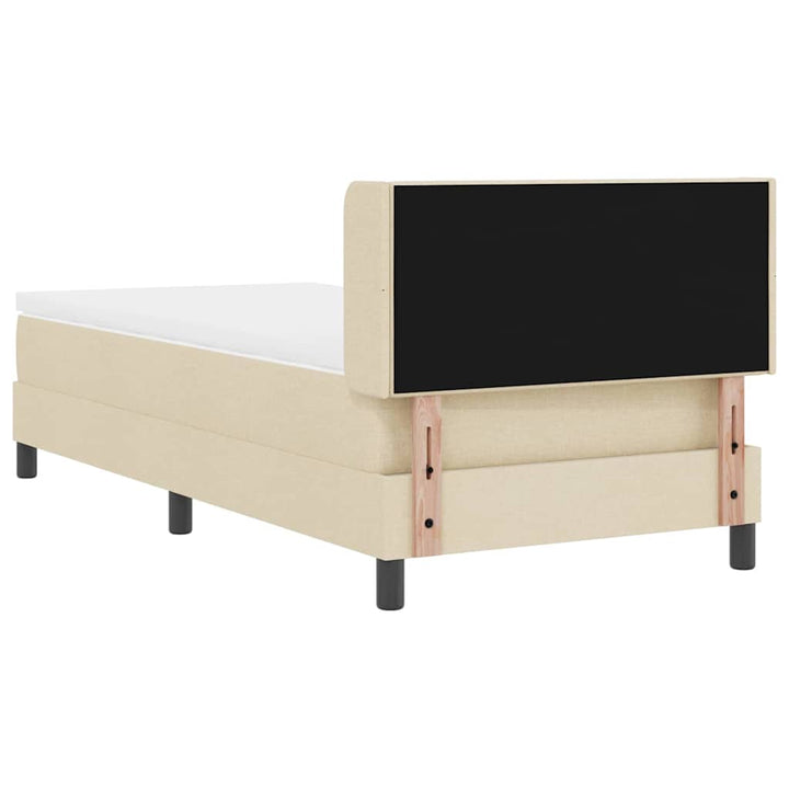 Box spring seng med hovedgærde Creme 200 x 80 cm Stof