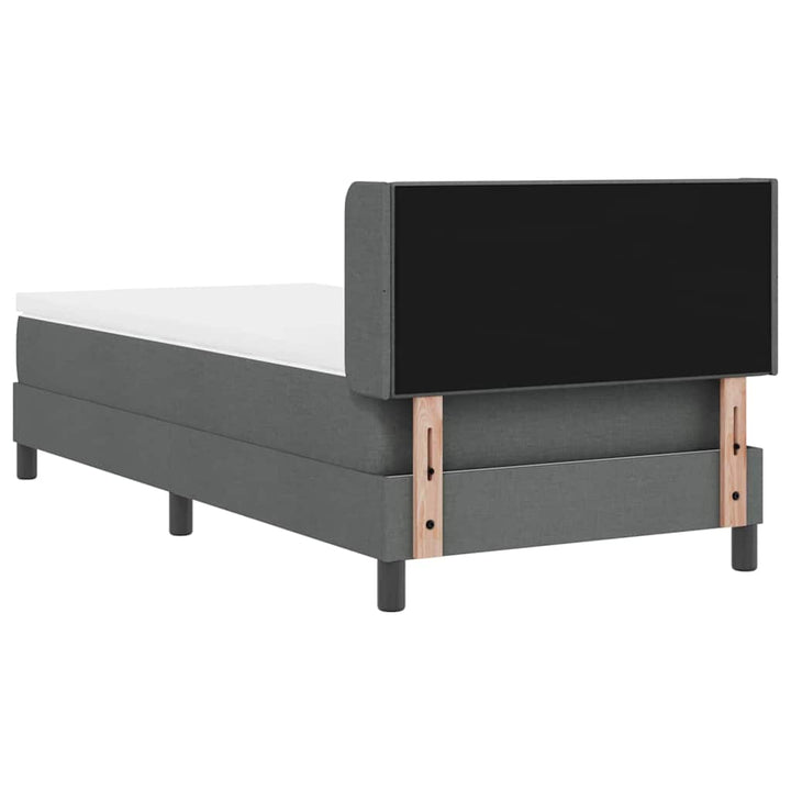 Box spring seng med hovedgærde Mørkegrå 200 x 100 cm Stof