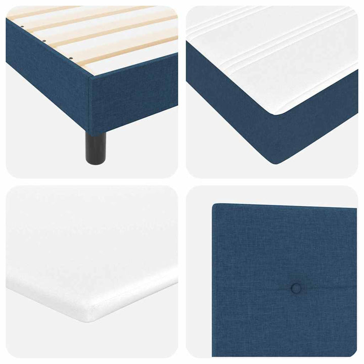 Box spring seng med hovedgærde Blå 200 x 100 cm Stof