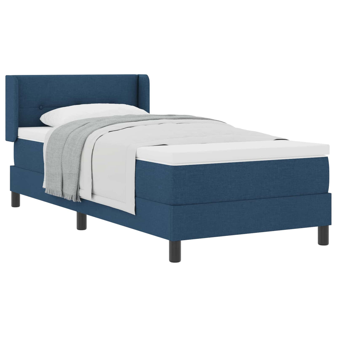 Box spring seng med hovedgærde Blå 200 x 100 cm Stof