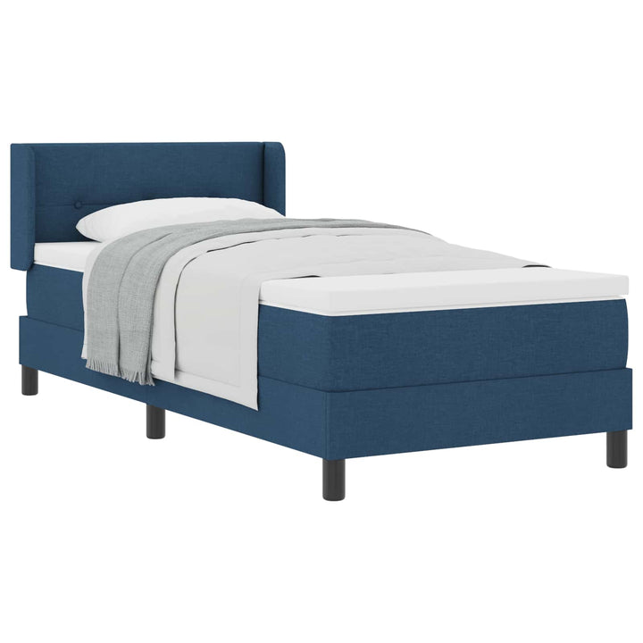 Box spring seng med hovedgærde Blå 200 x 100 cm Stof