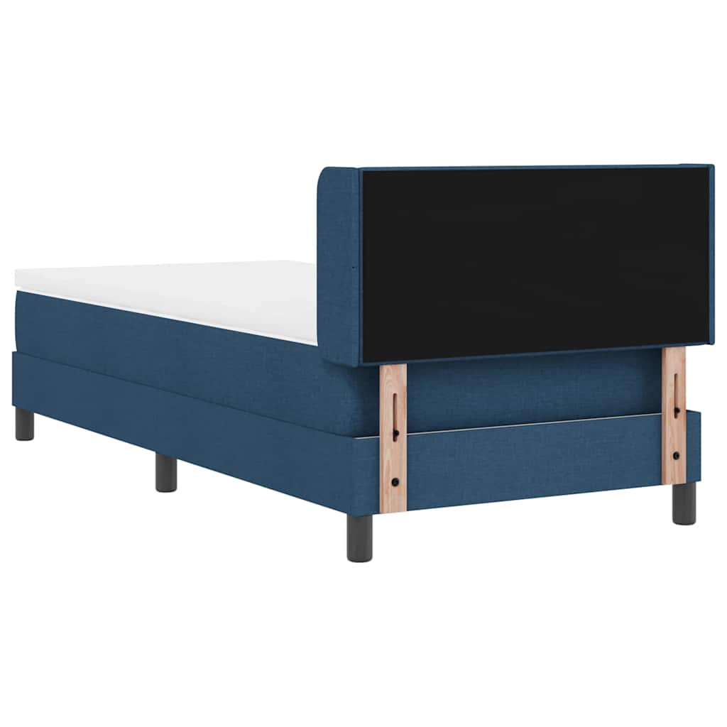 Box spring seng med hovedgærde Blå 200 x 100 cm Stof