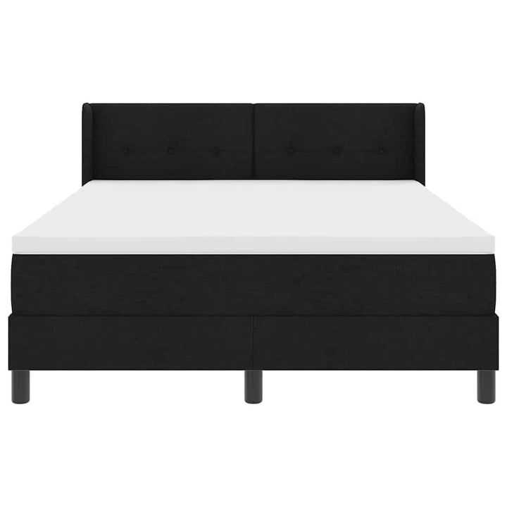 Box spring seng med hovedgærde Sort 200 x 160 cm Stof