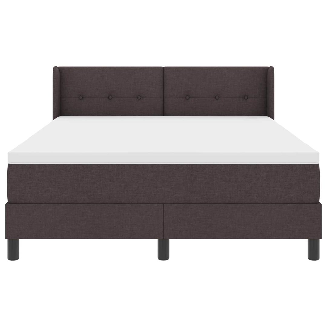 Box spring seng med hovedgærde Mørk Brun 200 x 160 cm Stof
