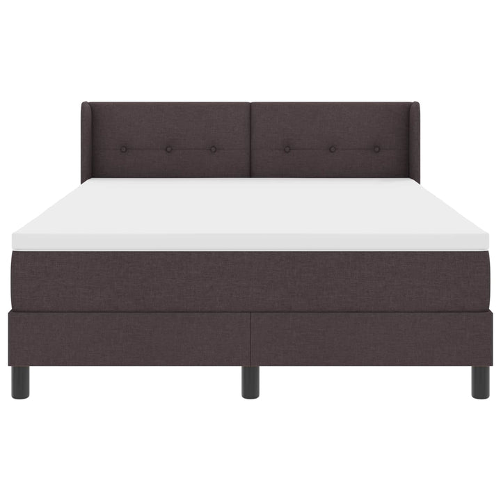 Box spring seng med hovedgærde Mørk Brun 200 x 160 cm Stof