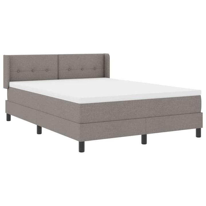 Box spring seng med hovedgærde Gråbrun 200 x 160 cm Stof