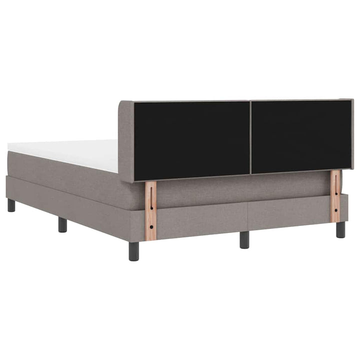 Box spring seng med hovedgærde Gråbrun 200 x 160 cm Stof