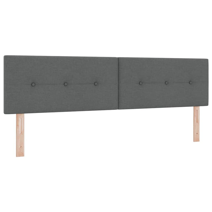 Box spring seng med hovedgærde Mørkegrå 200 x 180 cm Stof