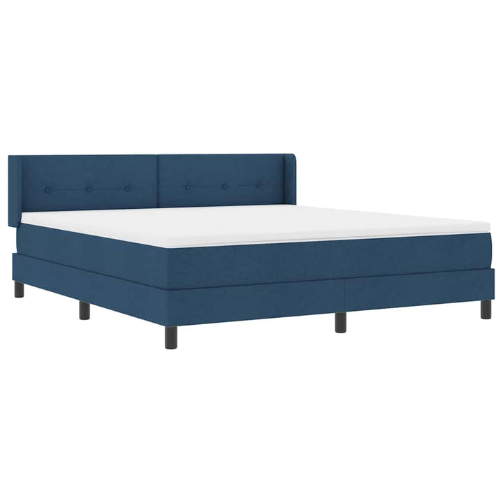 Box spring seng med hovedgærde Blå 200 x 180 cm Stof