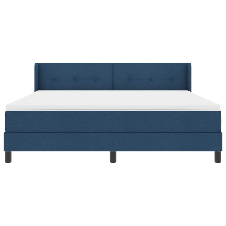 Box spring seng med hovedgærde Blå 200 x 180 cm Stof