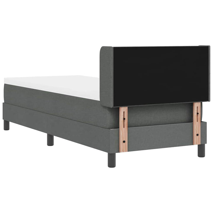 Box spring seng med hovedgærde Mørkegrå 200 x 80 cm Stof