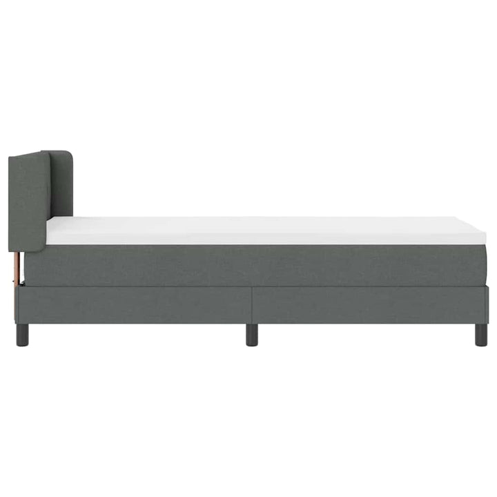 Box spring seng med hovedgærde Mørkegrå 200 x 80 cm Stof