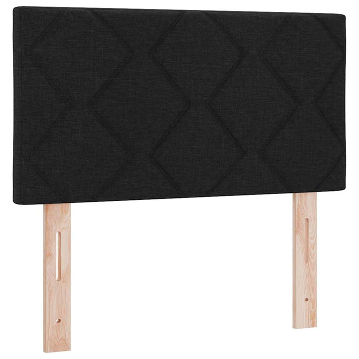 Box spring seng med hovedgærde Sort 200 x 80 cm Stof