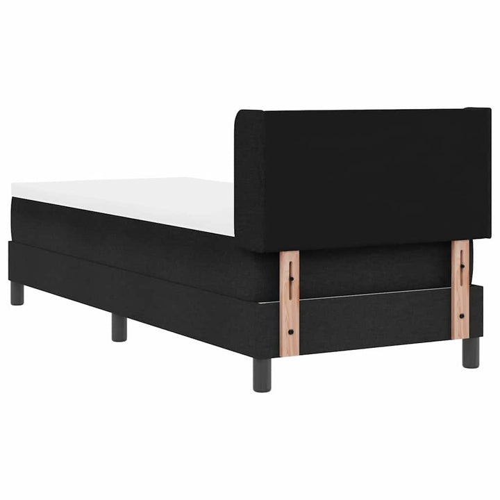 Box spring seng med hovedgærde Sort 200 x 80 cm Stof