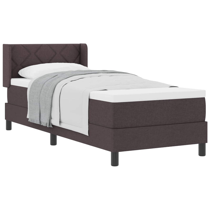 Box spring seng med pude Mørk Brun 200 x 80 cm Stof