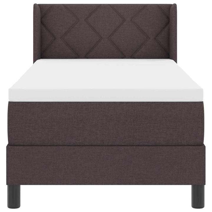 Box spring seng med pude Mørk Brun 200 x 80 cm Stof