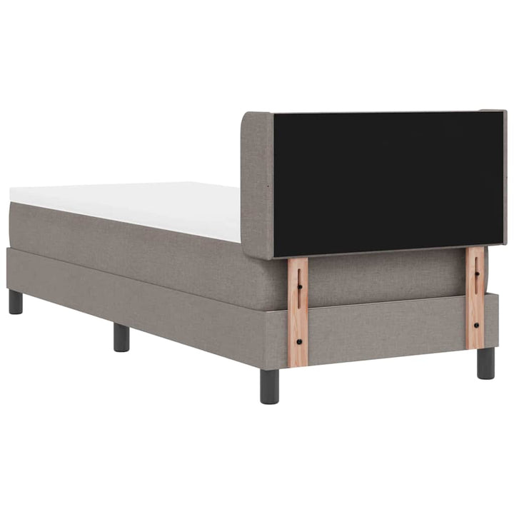 Box spring seng med hovedgærde Gråbrun 200 x 80 cm Stof