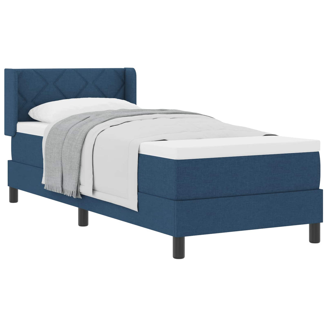 Box spring seng med hovedgærde Blå 200 x 80 cm Stof
