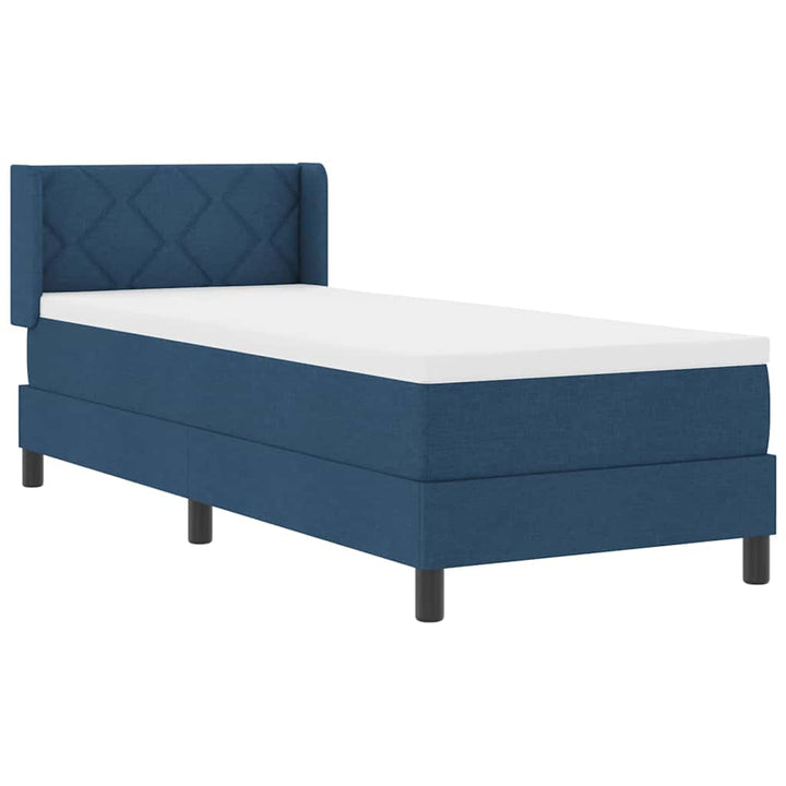 Box spring seng med hovedgærde Blå 200 x 80 cm Stof