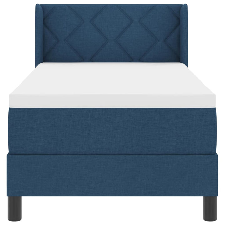 Box spring seng med hovedgærde Blå 200 x 80 cm Stof