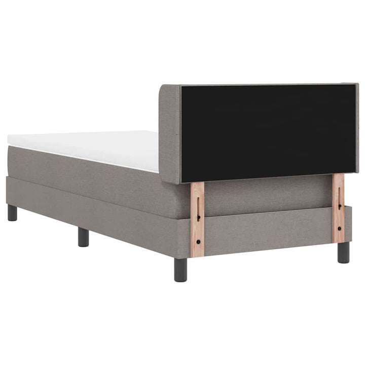 Box spring seng med hovedgærde Gråbrun 190 x 90 cm Stof