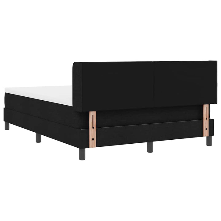 Box spring seng med hovedgærde Sort 190 x 140 cm Stof