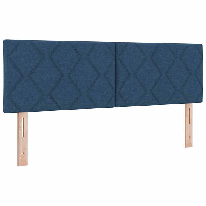Box spring seng med hovedgærde Blå 190 x 140 cm Stof
