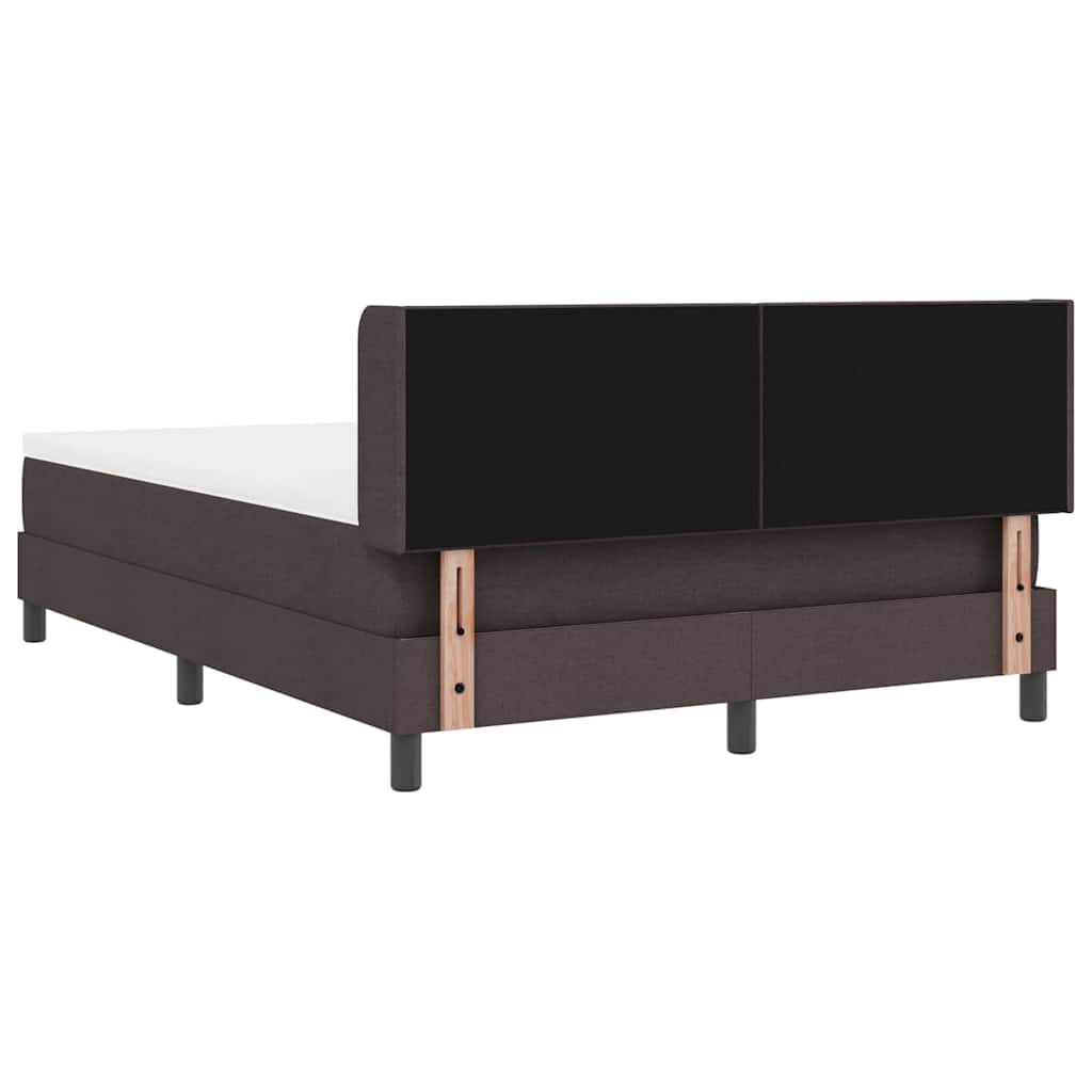 Box spring seng med hovedgærde Mørk Brun 200 x 140 cm Stof