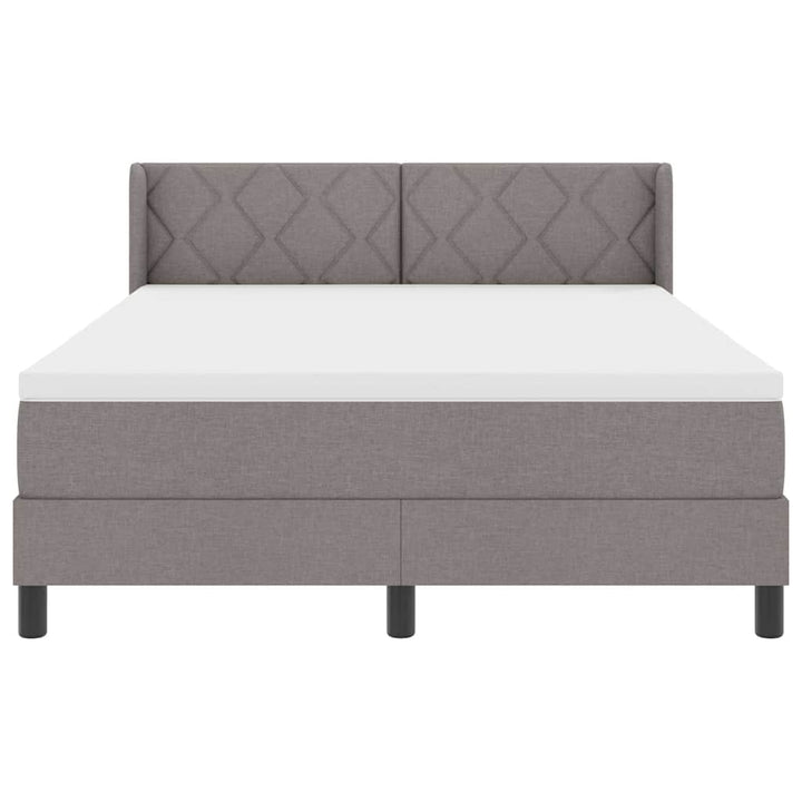 Box spring seng med pude Gråbrun 200 x 140 cm Stof