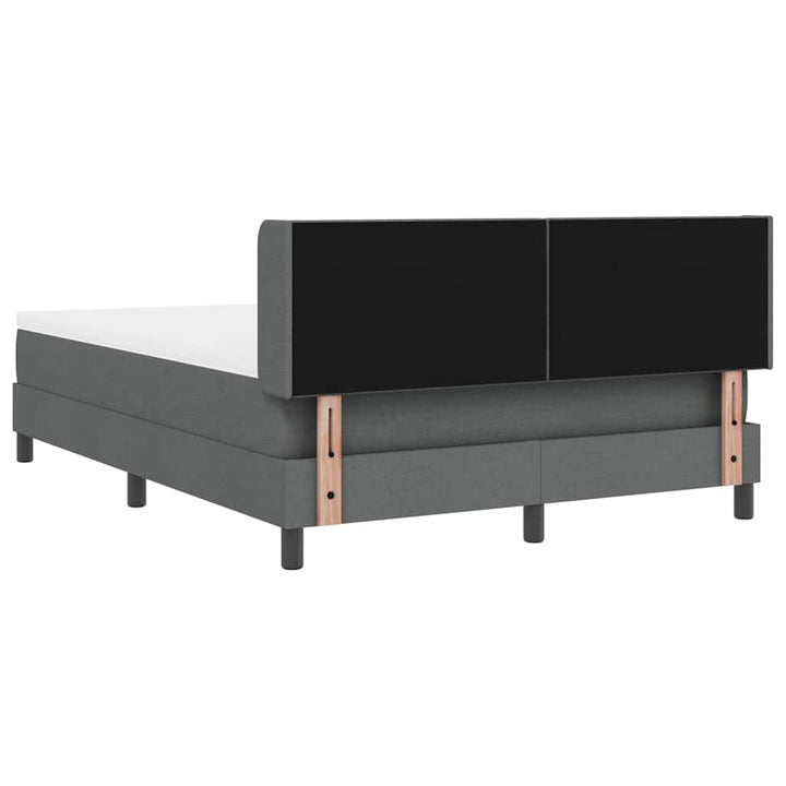 Box spring seng med hovedgærde Mørkegrå 200 x 160 cm Stof