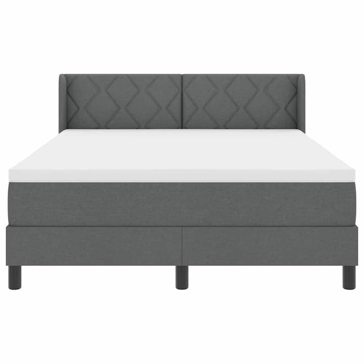 Box spring seng med hovedgærde Mørkegrå 200 x 160 cm Stof