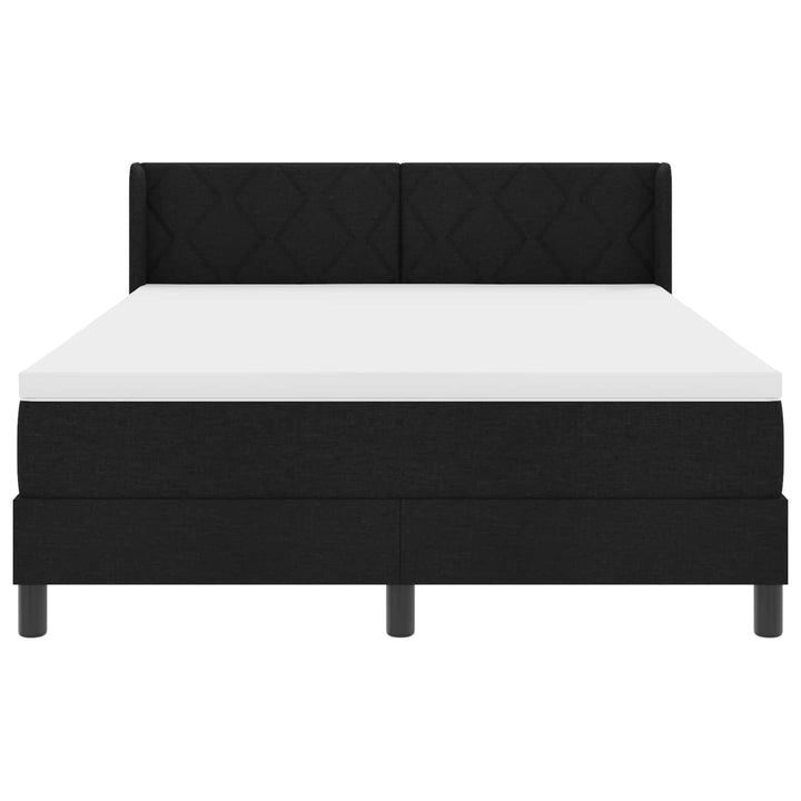 Box spring seng med hovedgærde Sort 200 x 160 cm Stof