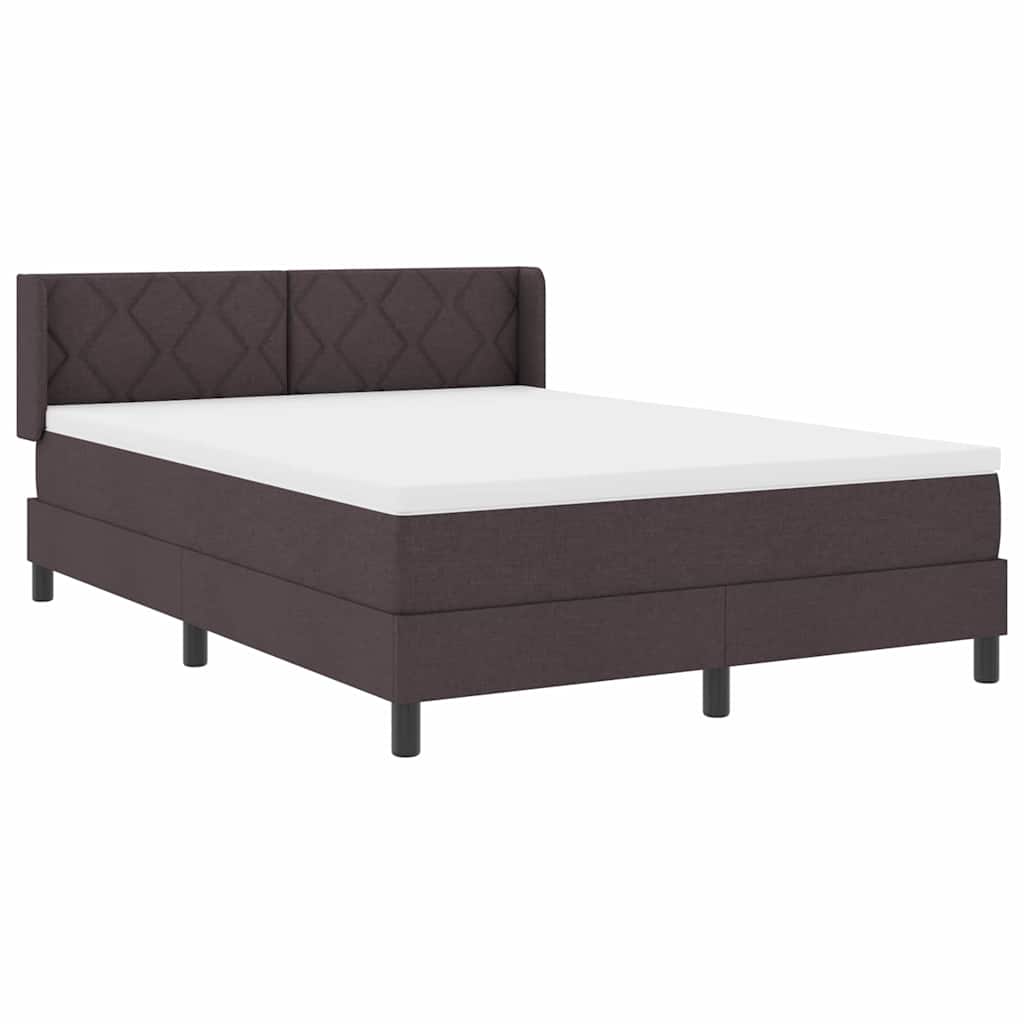 Box spring seng med hovedgærde Mørk Brun 200 x 160 cm Stof
