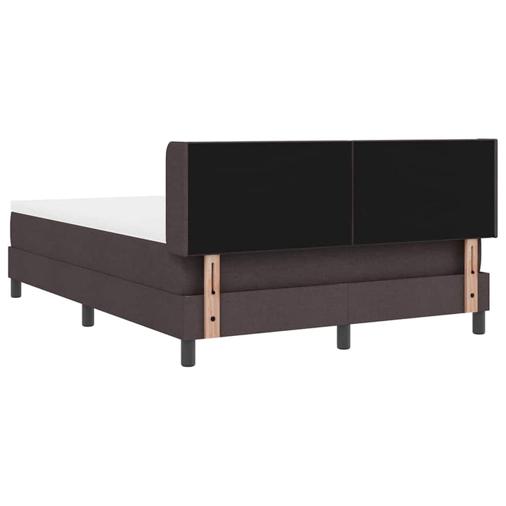 Box spring seng med hovedgærde Mørk Brun 200 x 160 cm Stof